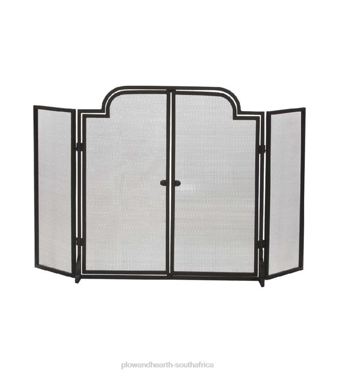 Fireplace Plow & Hearth Tri-Fold Arched Firescreen with Doors NFLB2910