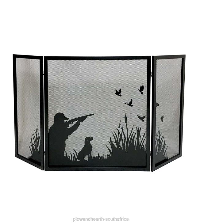 Fireplace Plow & Hearth Tri-Fold Duck Hunting Firescreen NFLB2918