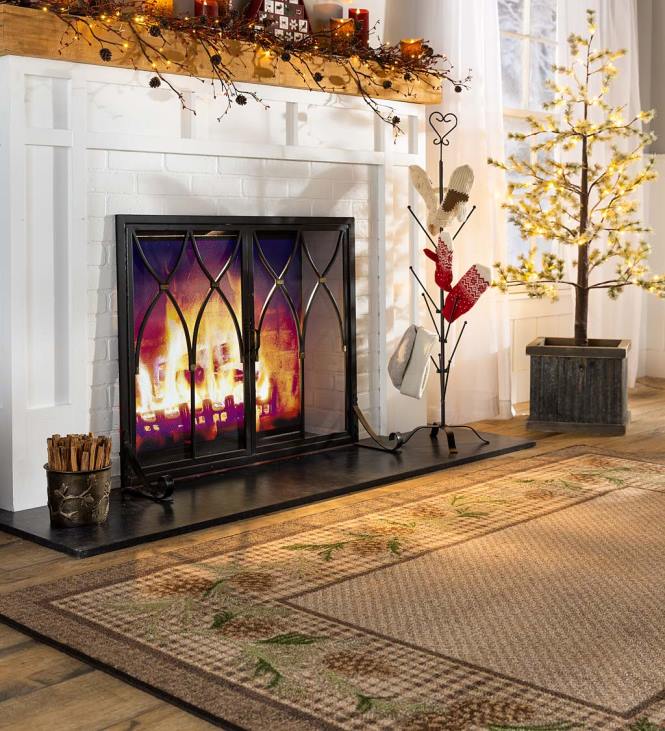 Fireplace Plow & Hearth Winchester Fireplace Screen with Doors NFLB2885