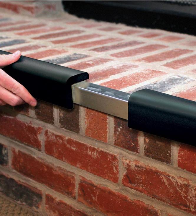 Fireplace Plow & Hearth Flame-Resistant Metal Backed Guard - Black NFLB2834