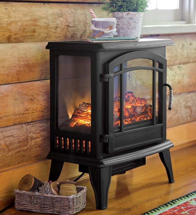Fireplace Plow & Hearth Panoramic Quartz Infrared Stove Heater - Black NFLB2932