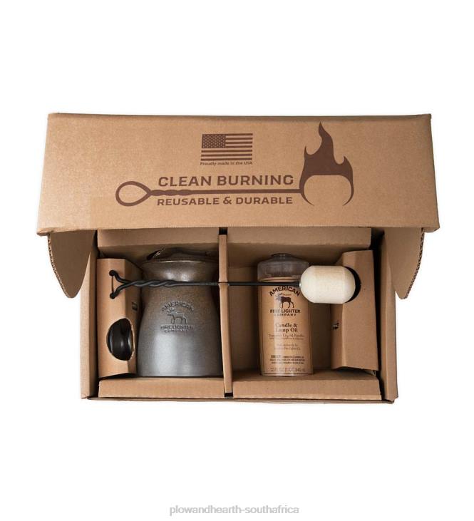 Fireplace Plow & Hearth American Fire Lighter Kit With Clean-Burning Lamp Oil NFLB2710