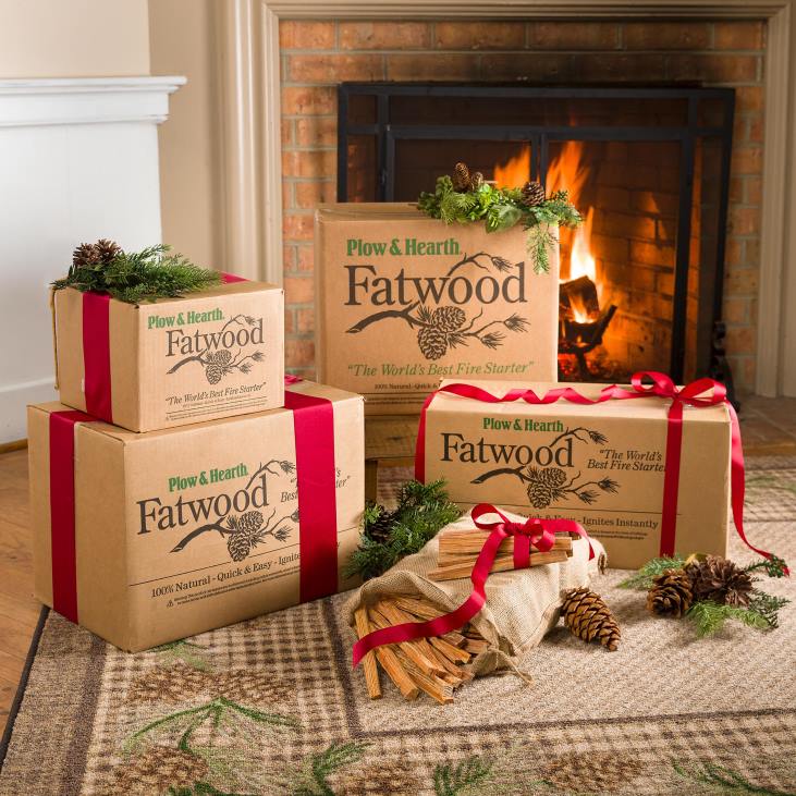 Fireplace Plow & Hearth Fatwood Fire-Starter Pre-Split Kindling NFLB2705