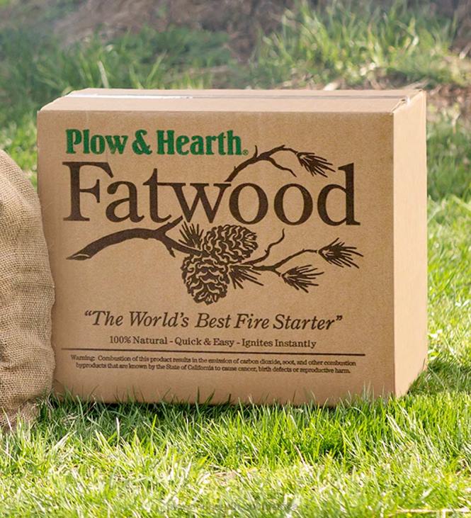 Fireplace Plow & Hearth Fatwood Fire-Starter Pre-Split Kindling NFLB2705