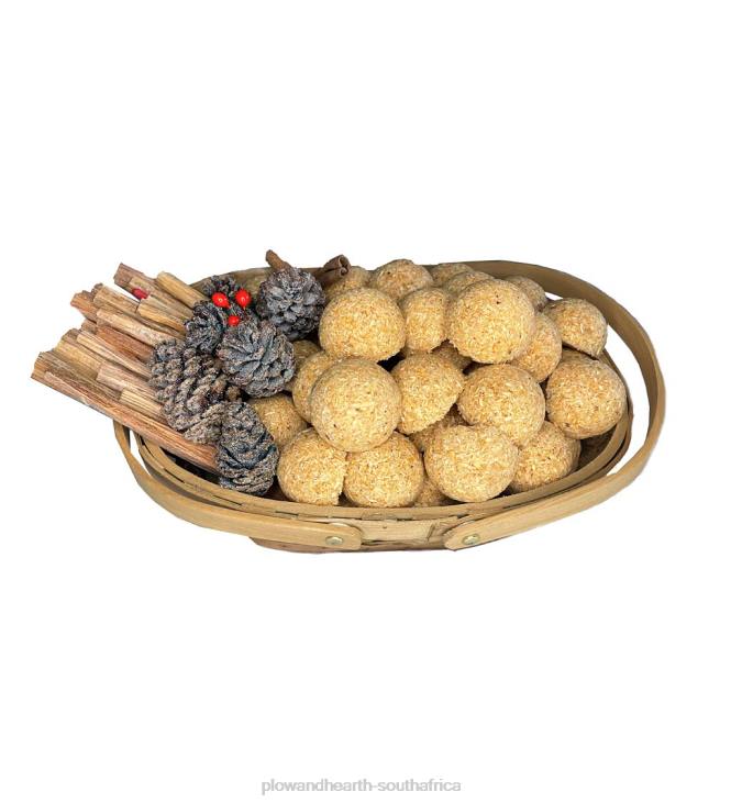 Fireplace Plow & Hearth Fire Starter Gift Set in Picnic Basket NFLB2714