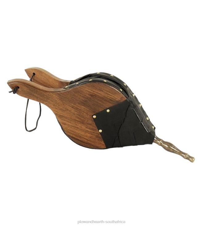 Fireplace Plow & Hearth Wood and Leather Country Bellow NFLB2716