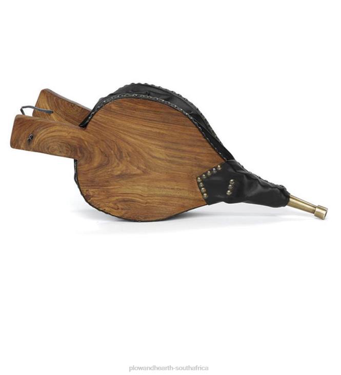 Fireplace Plow & Hearth Wood and Leather Log Cabin Style Bellow NFLB2719
