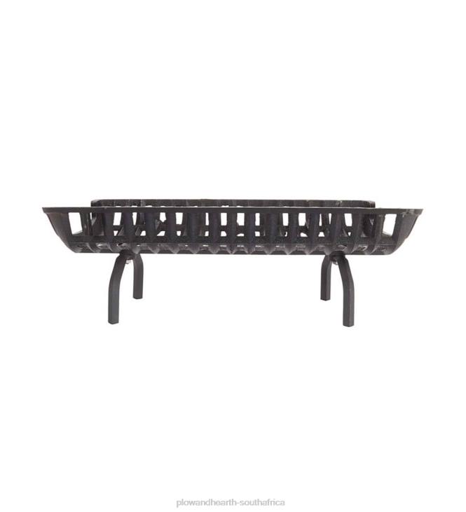 Fireplace Plow & Hearth Cast Iron Basket Self-Feeding Fireplace Grate NFLB2811