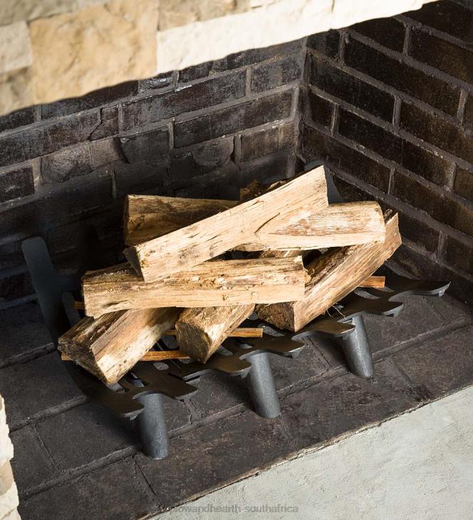 Fireplace Plow & Hearth Cast Iron Deep-Bed Fireplace Grate NFLB2814