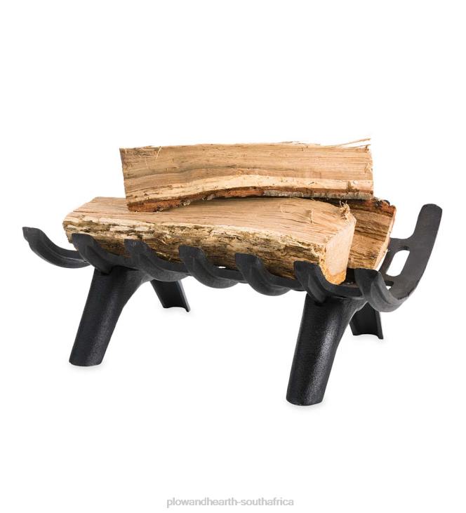 Fireplace Plow & Hearth Cast Iron Deep-Bed Fireplace Grate NFLB2814