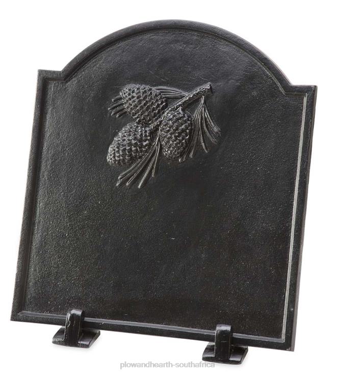 Fireplace Plow & Hearth Cast Iron Fireback with Pine Cone Design NFLB3198