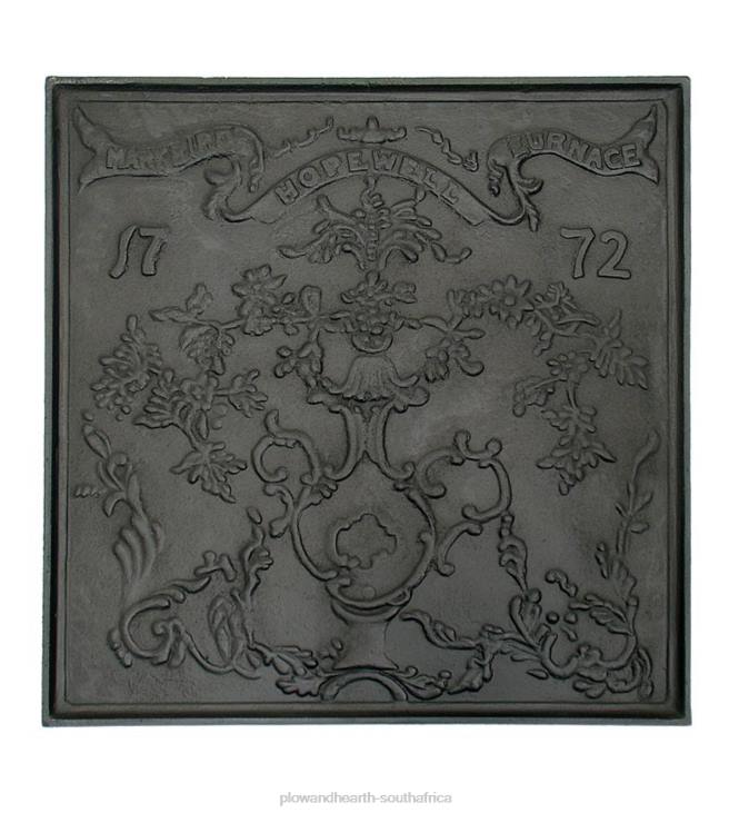 Fireplace Plow & Hearth Colonial Hopewell Cast Iron Fireplace Fireback In Matte Black Finish NFLB2812