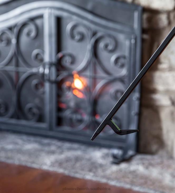Fireplace Plow & Hearth Compact Size Hand-Forged Fireplace Tool Set - Black NFLB2720