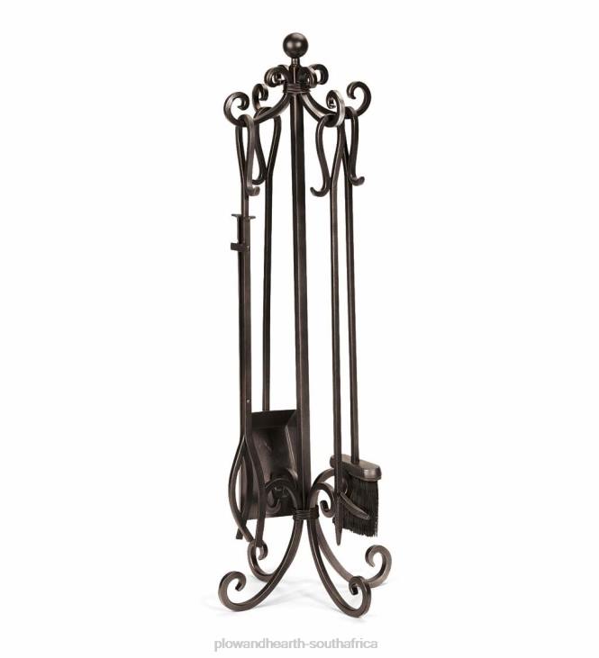 Fireplace Plow & Hearth Crest Fireplace Tool Set - Gold NFLB2728