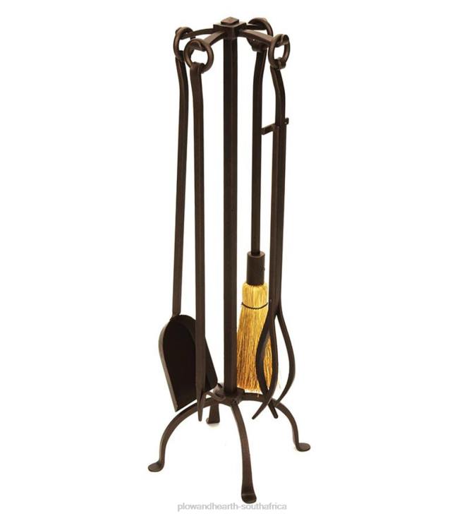 Fireplace Plow & Hearth English Country 4-Piece Fireplace Tool Set In Bronze Finish - Bronze NFLB2748