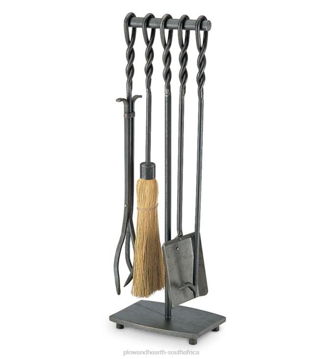 Fireplace Plow & Hearth Forged Iron Soldiered Row Fireplace Tool Set - Vintage Iron NFLB2754