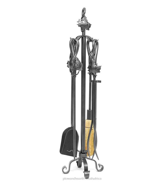 Fireplace Plow & Hearth Maple Leaf 5-Piece Fireplace Tool Set - Graphite NFLB2763
