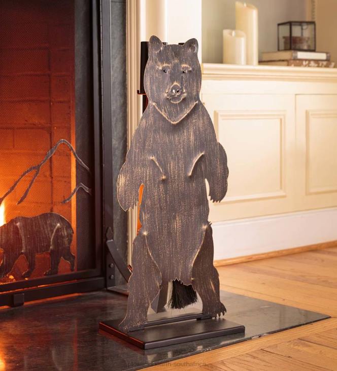 Fireplace Plow & Hearth Shenandoah Mountain Bear Fireplace Tool Set NFLB2744