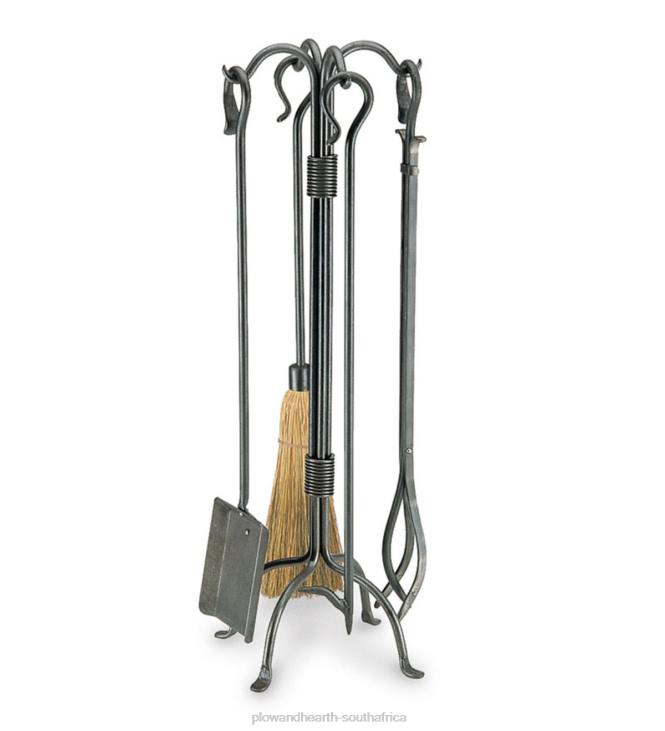 Fireplace Plow & Hearth Shepherd's Crook Fireplace Tool Set In Vintage Iron Finish - Vintage Iron NFLB2747