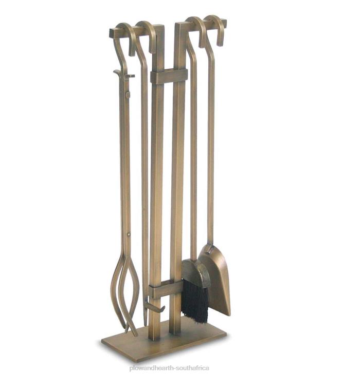 Fireplace Plow & Hearth Sinclair Brushed Brass Fireplace Tool Set - Brass NFLB2730