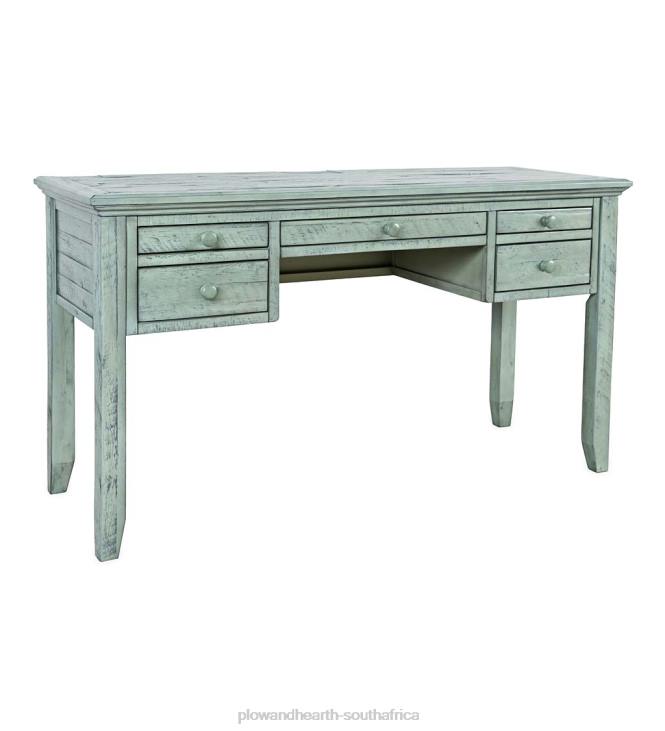 Furniture Plow & Hearth Chelsea Power Station Desk with USB Ports and Power Outlets - Scrimshaw Whitewash NFLB2121