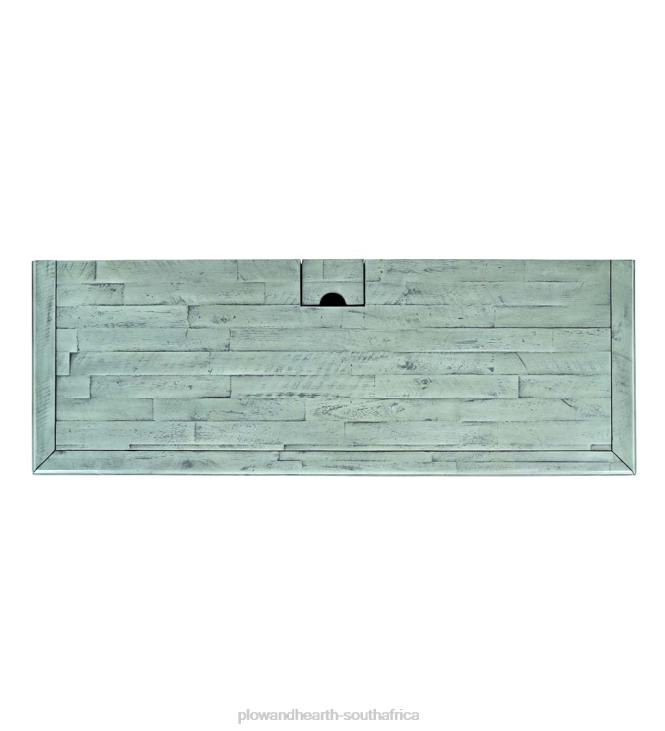 Furniture Plow & Hearth Chelsea Power Station Desk with USB Ports and Power Outlets - Scrimshaw Whitewash NFLB2121