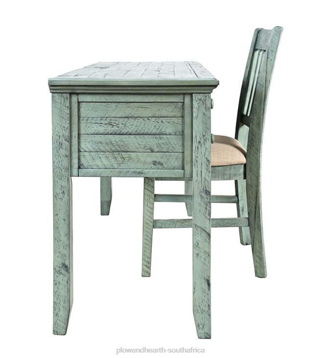 Furniture Plow & Hearth Chelsea Power Station Desk with USB Ports and Power Outlets - Scrimshaw Whitewash NFLB2121