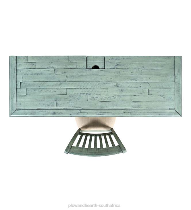 Furniture Plow & Hearth Chelsea Power Station Desk with USB Ports and Power Outlets - Scrimshaw Whitewash NFLB2121