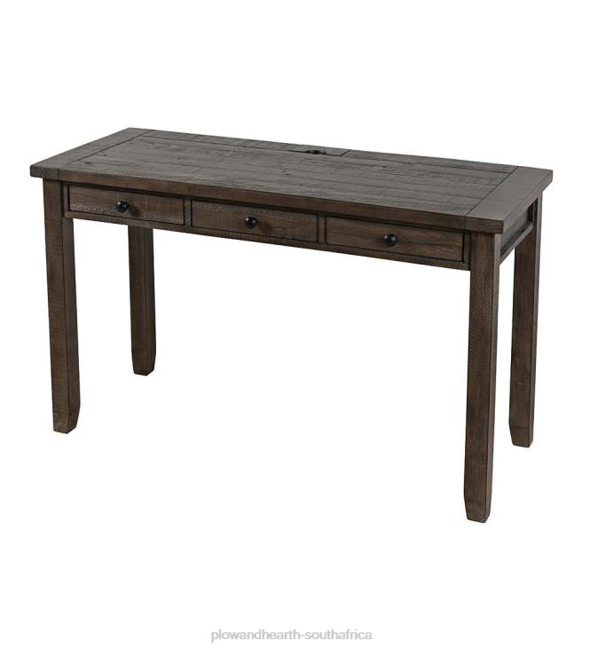 Furniture Plow & Hearth Cape Charles Reclaimed Barnwood Power Station Desk - Barnwood NFLB2126