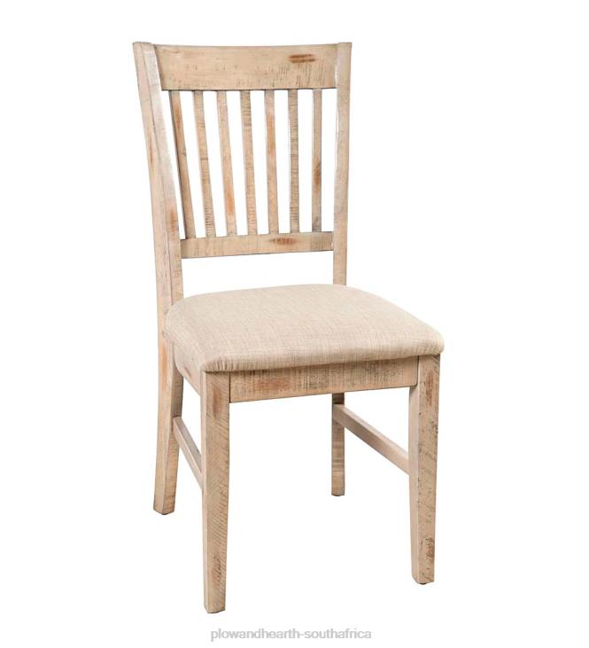 Furniture Plow & Hearth Chelsea Slatted Back Chair - Scrimshaw Whitewash NFLB2104