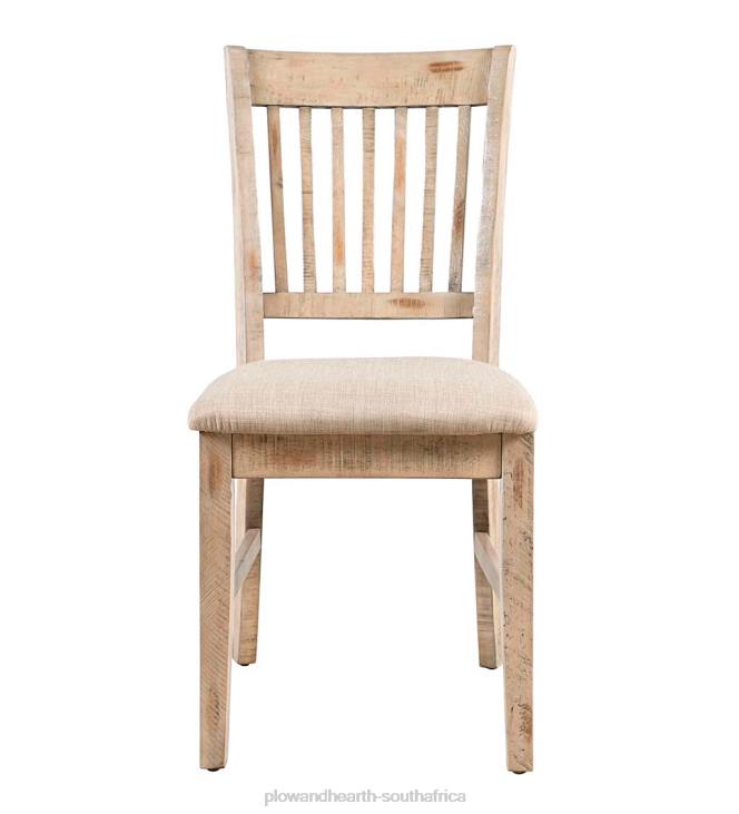 Furniture Plow & Hearth Chelsea Slatted Back Chair - Scrimshaw Whitewash NFLB2104