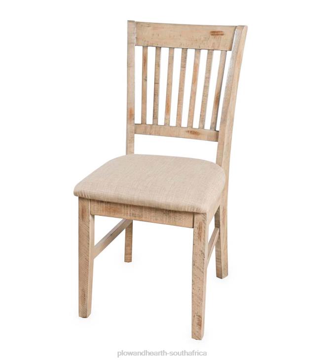 Furniture Plow & Hearth Chelsea Slatted Back Chair - Scrimshaw Whitewash NFLB2104