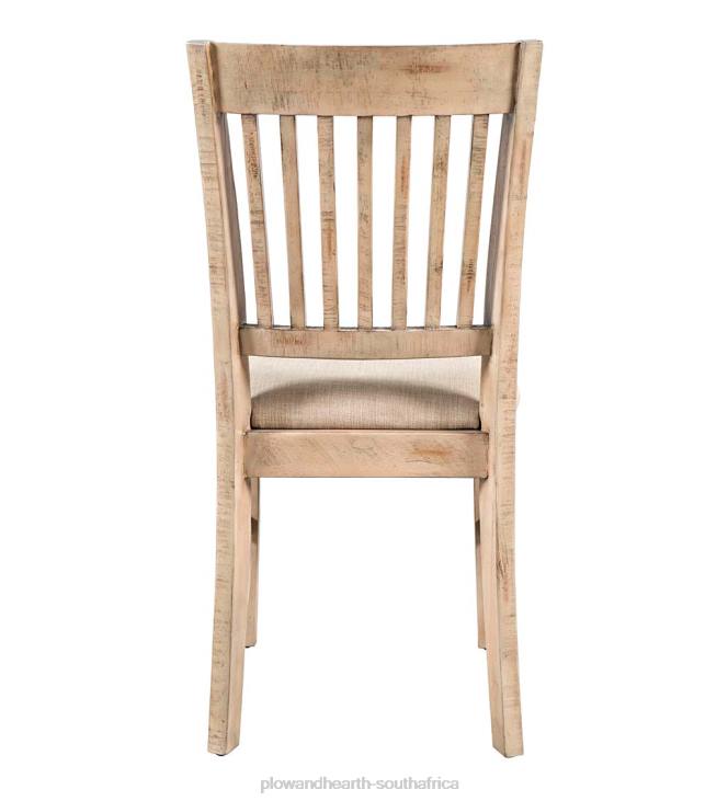 Furniture Plow & Hearth Chelsea Slatted Back Chair - Scrimshaw Whitewash NFLB2104