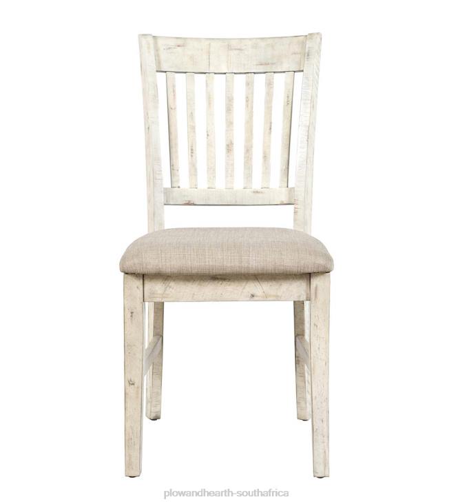 Furniture Plow & Hearth Chelsea Slatted Back Chair - Scrimshaw Whitewash NFLB2104
