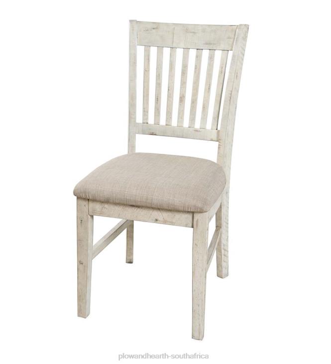 Furniture Plow & Hearth Chelsea Slatted Back Chair - Scrimshaw Whitewash NFLB2104