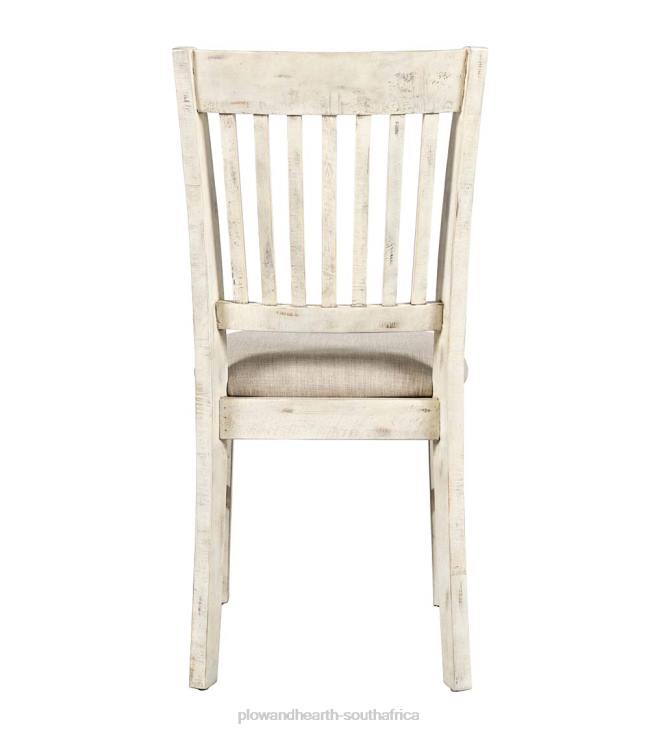 Furniture Plow & Hearth Chelsea Slatted Back Chair - Scrimshaw Whitewash NFLB2104