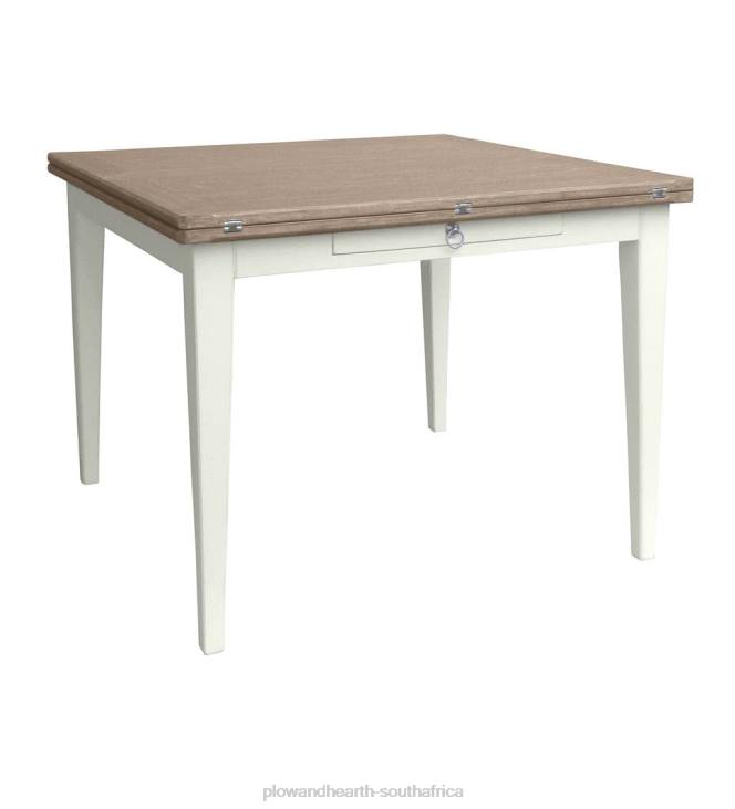 Furniture Plow & Hearth Laurel Ridge Farmhouse Collection Shelby Table with Fold-Out Leaves - Cocoa NFLB2099