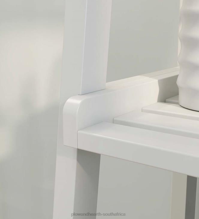 Furniture Plow & Hearth Farmhouse 4-Tier Wooden Leaning Ladder Shelf - White NFLB2119