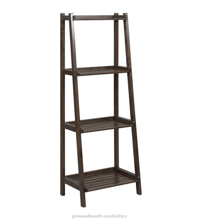 Furniture Plow & Hearth Farmhouse 4-Tier Wooden Leaning Ladder Shelf - White NFLB2119