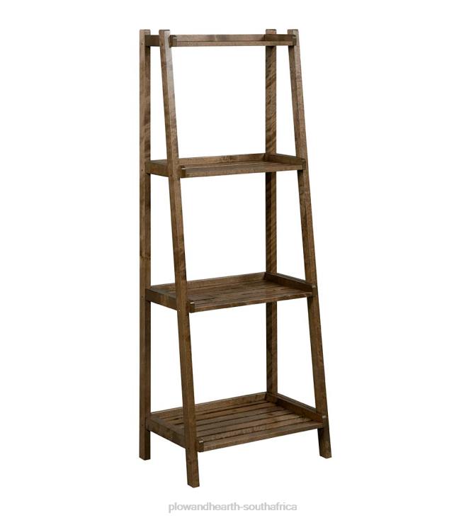 Furniture Plow & Hearth Farmhouse 4-Tier Wooden Leaning Ladder Shelf - White NFLB2119