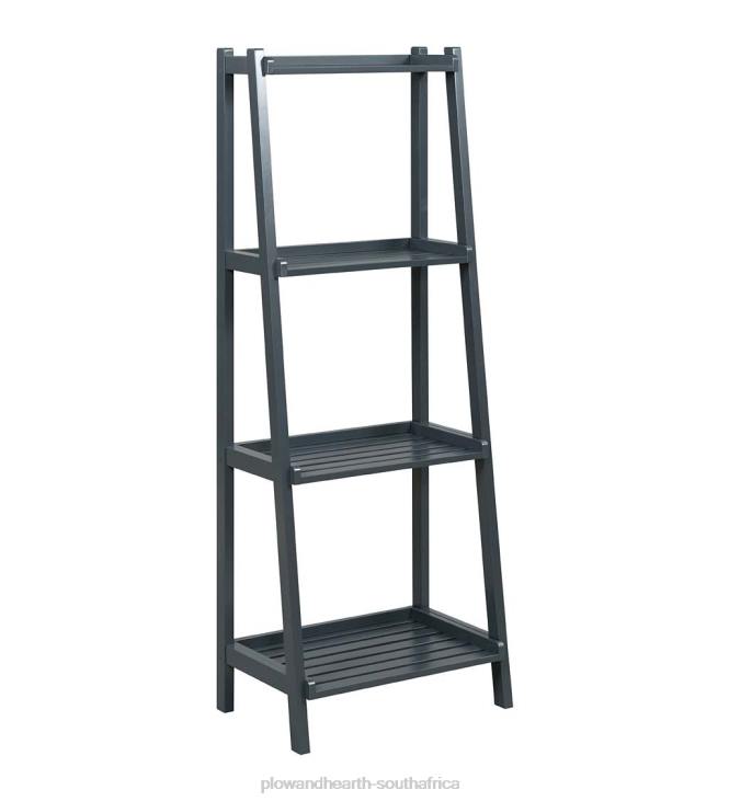 Furniture Plow & Hearth Farmhouse 4-Tier Wooden Leaning Ladder Shelf - White NFLB2119