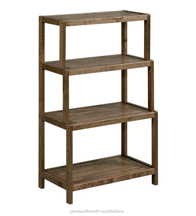 Furniture Plow & Hearth Farmhouse Four-Tier Shelf Bookcase - Espresso NFLB2117