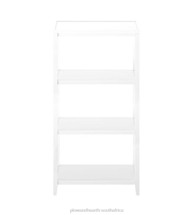 Furniture Plow & Hearth Farmhouse Three-Shelf Tall Bookcase Storage Rack - Washed Gray NFLB2118