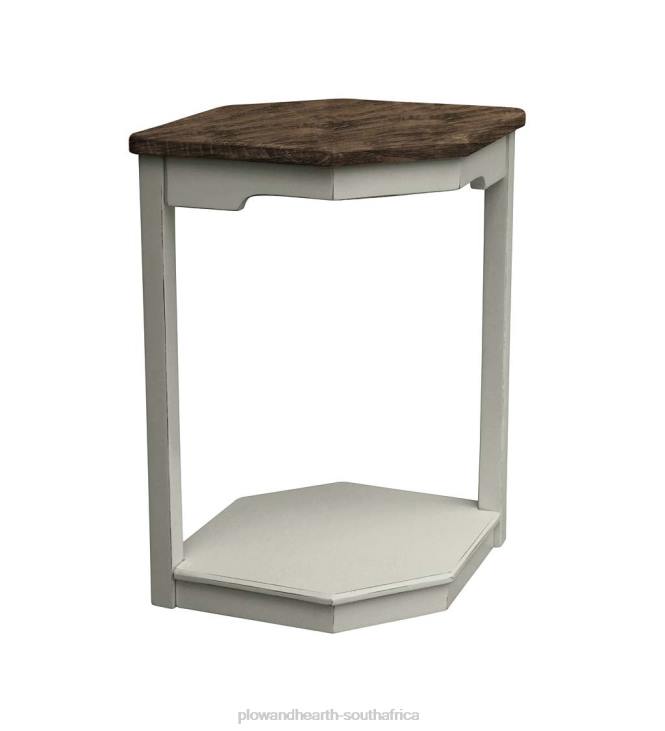 Furniture Plow & Hearth Laurel Ridge Farmhouse Collection Holden Hex Table - Grey/Cocoa NFLB2116