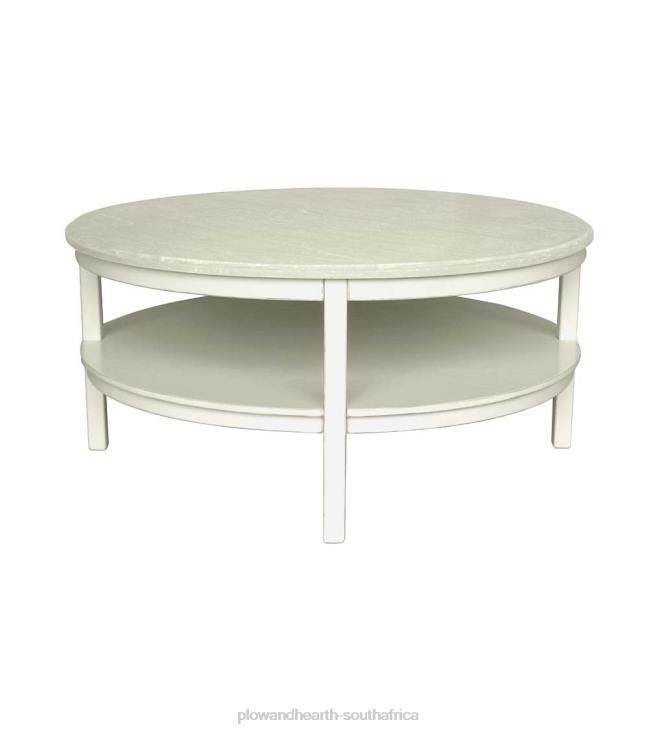Furniture Plow & Hearth Laurel Ridge Farmhouse Collection Holden Round Table - Cocoa NFLB2112