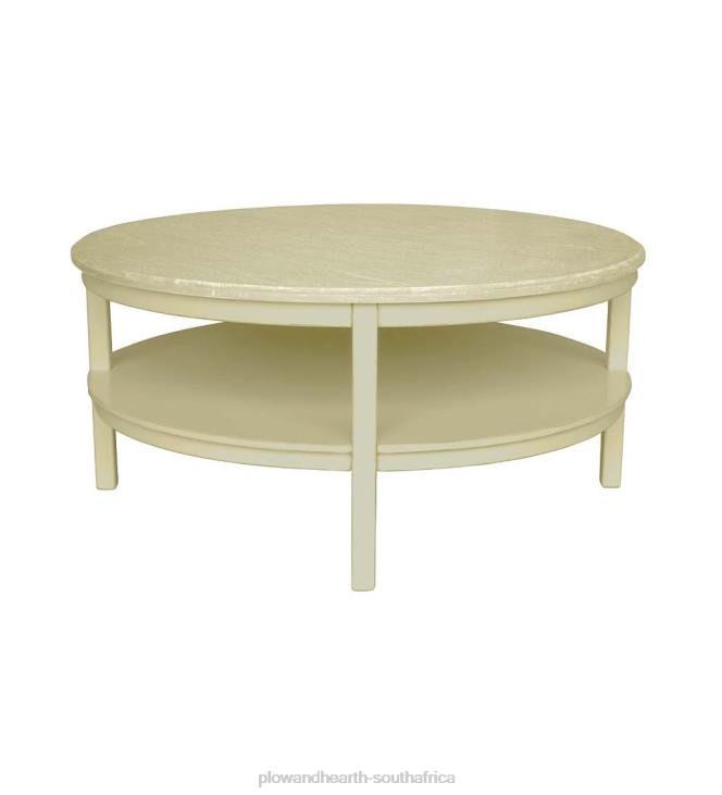 Furniture Plow & Hearth Laurel Ridge Farmhouse Collection Holden Round Table - Cocoa NFLB2112