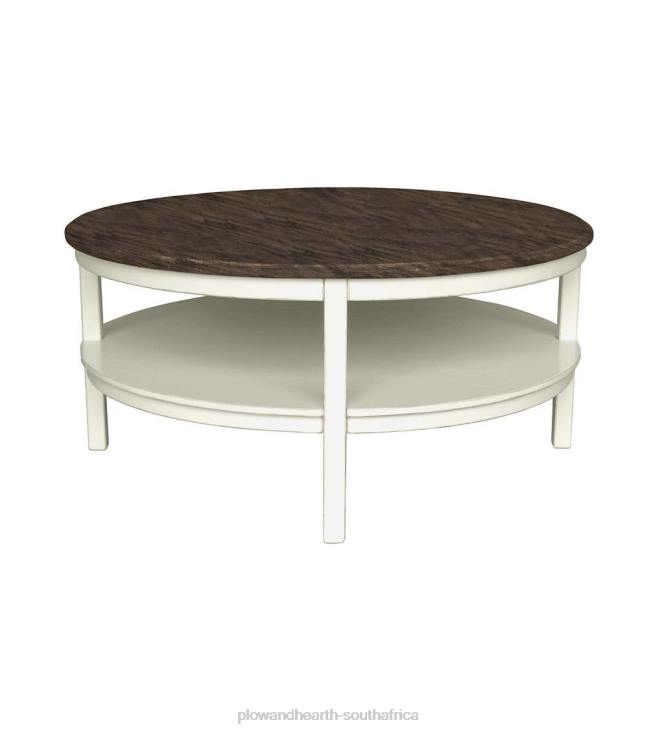 Furniture Plow & Hearth Laurel Ridge Farmhouse Collection Holden Round Table - Cocoa NFLB2112