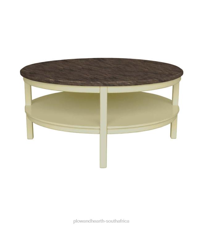 Furniture Plow & Hearth Laurel Ridge Farmhouse Collection Holden Round Table - Cocoa NFLB2112