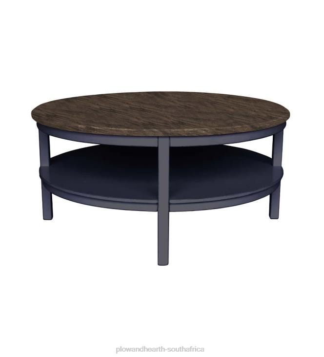 Furniture Plow & Hearth Laurel Ridge Farmhouse Collection Holden Round Table - Cocoa NFLB2112