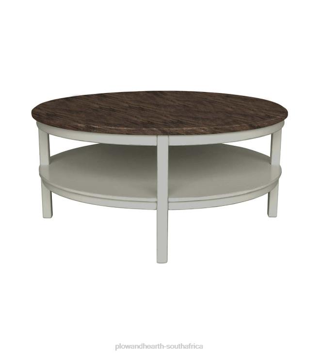 Furniture Plow & Hearth Laurel Ridge Farmhouse Collection Holden Round Table - Cocoa NFLB2112
